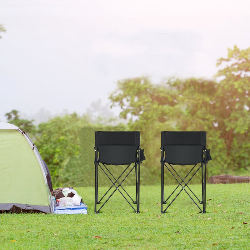 *Portable 38 Inch Oversized High Camping Fishing Folding Chair