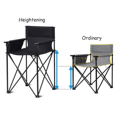 *Portable 38 Inch Oversized High Camping Fishing Folding Chair