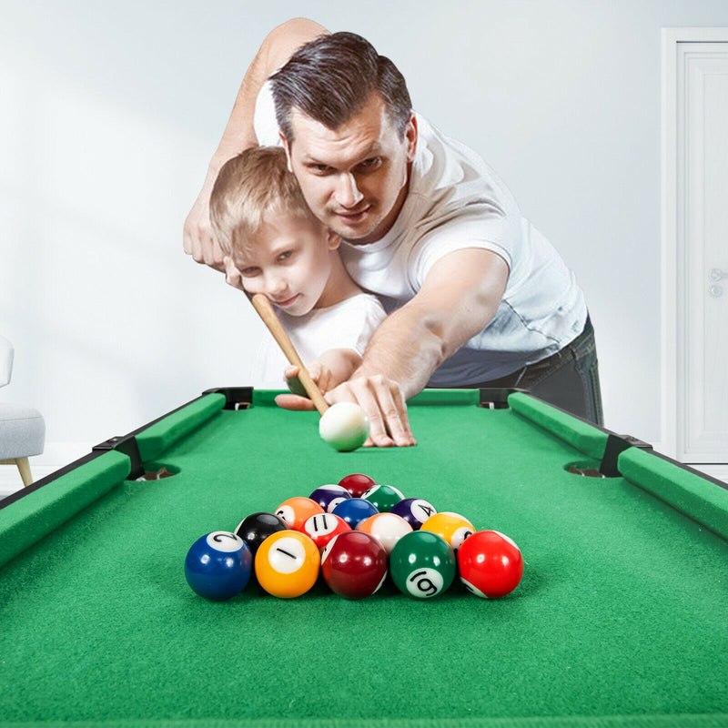 24” Mini Tabletop Pool Table Set Indoor Billiards Table with Accessori