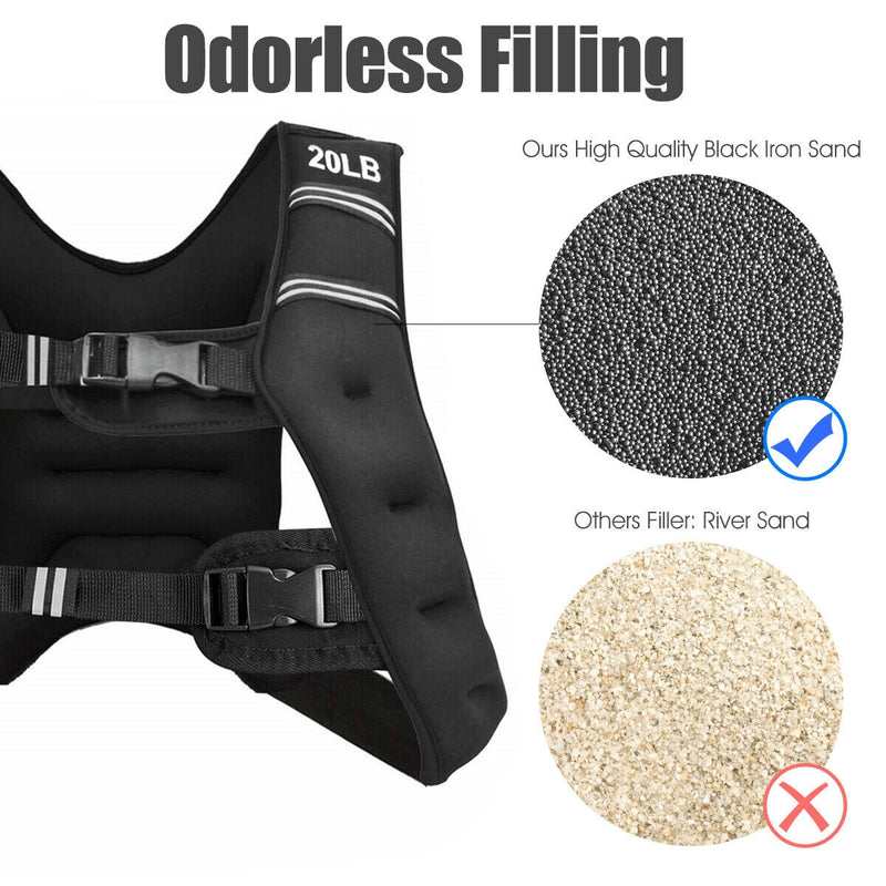 *Training Weight Vest Workout Equipment with Mesh Bag and Adjustable Buckles - 20 lbs