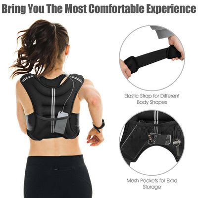 *Training Weight Vest Workout Equipment with Mesh Bag and Adjustable Buckles - 20 lbs