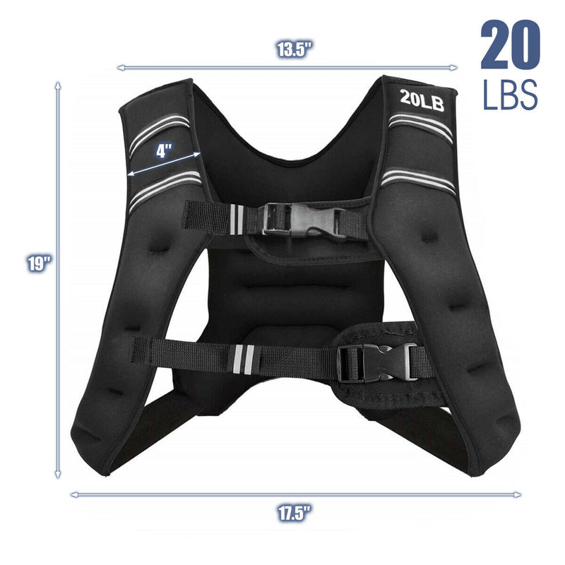 *Training Weight Vest Workout Equipment with Mesh Bag and Adjustable Buckles - 20 lbs