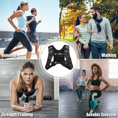 *Training Weight Vest Workout Equipment with Mesh Bag and Adjustable Buckles - 12 lbs