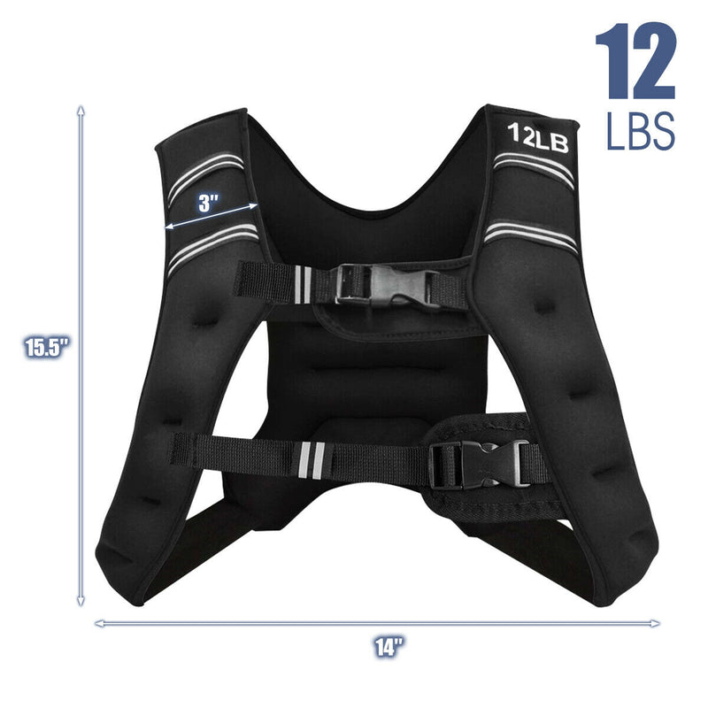 *Training Weight Vest Workout Equipment with Mesh Bag and Adjustable Buckles - 12 lbs
