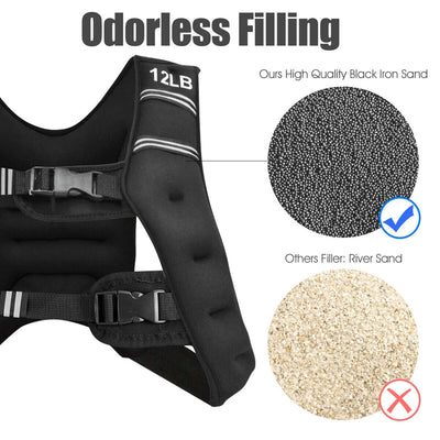 *Training Weight Vest Workout Equipment with Mesh Bag and Adjustable Buckles - 12 lbs