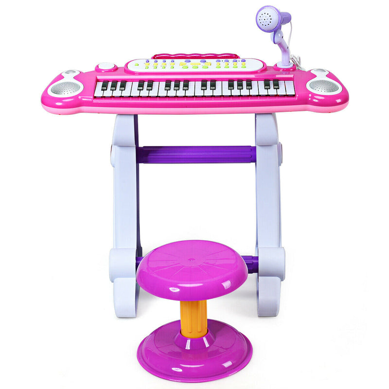 37 Key Electronic Keyboard Kids Toy Piano-Pink
