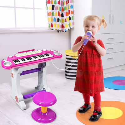 37 Key Electronic Keyboard Kids Toy Piano-Pink