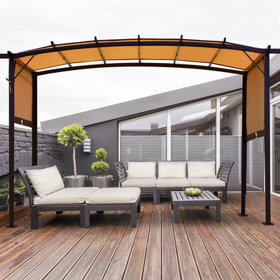 *12 x 9 Feet Outdoor Pergola Gazebo with Retractable Canopy Shades