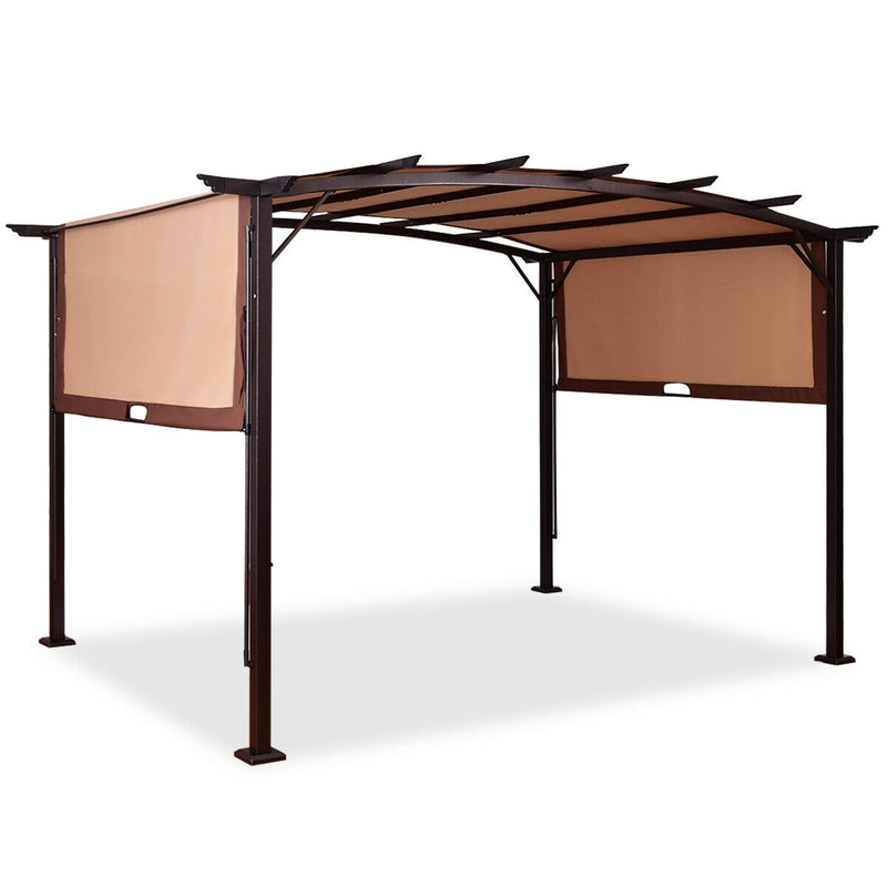 *12 x 9 Feet Outdoor Pergola Gazebo with Retractable Canopy Shades