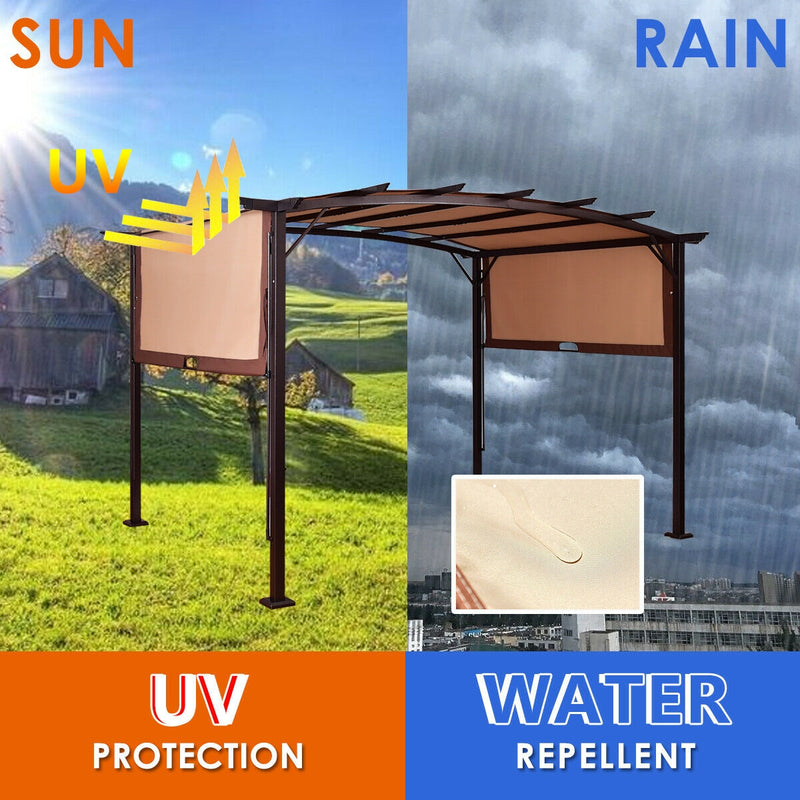 *12 x 9 Feet Outdoor Pergola Gazebo with Retractable Canopy Shades