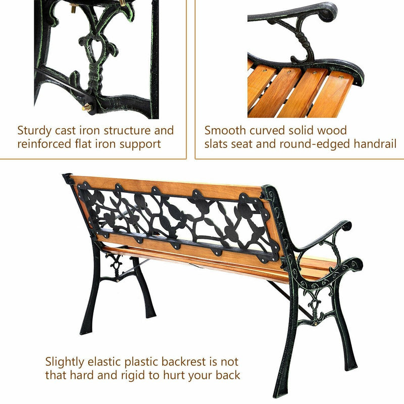 *49 1/2 Inch Patio Park Garden Porch Chair Bench