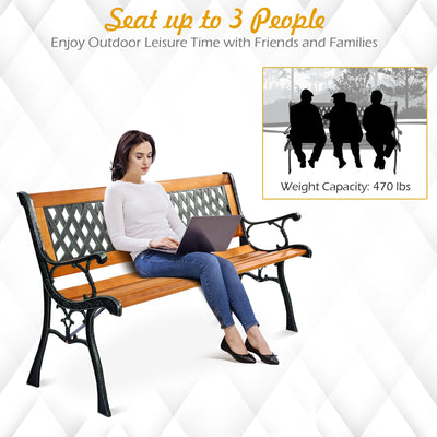 *Outdoor Cast Iron Patio Bench