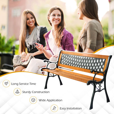 *Outdoor Cast Iron Patio Bench
