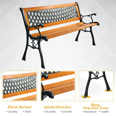 *Outdoor Cast Iron Patio Bench