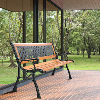 *Outdoor Cast Iron Patio Bench