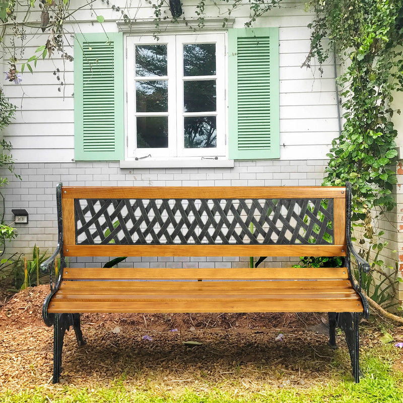 *Outdoor Cast Iron Patio Bench