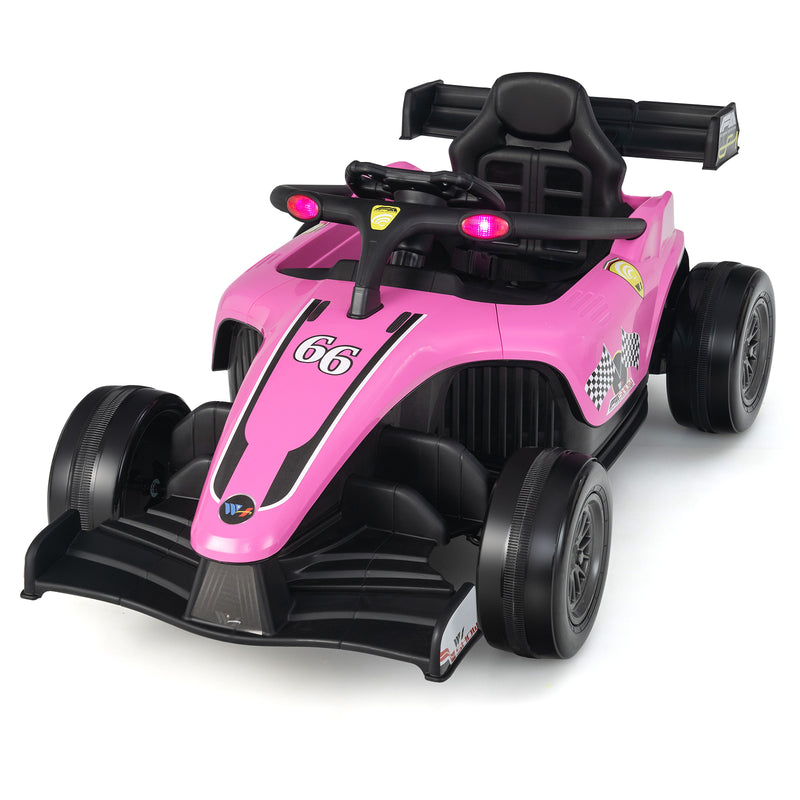 *12V Kids Ride on Electric Formula Racing Car with Remote Control - Pink