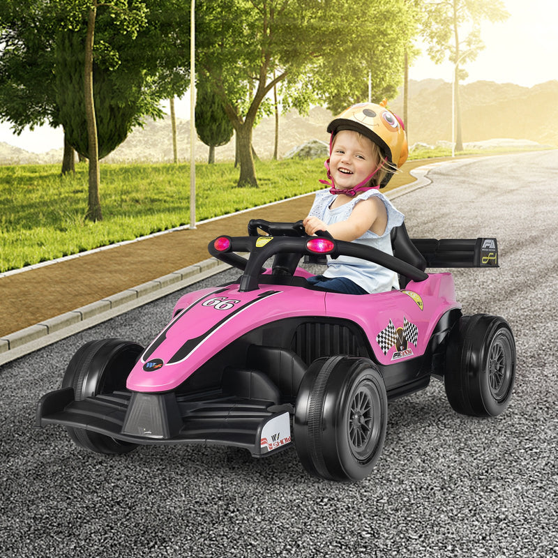 *12V Kids Ride on Electric Formula Racing Car with Remote Control - Pink