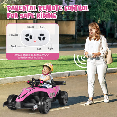 *12V Kids Ride on Electric Formula Racing Car with Remote Control - Pink