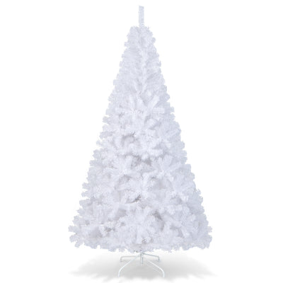 7 ft White Christmas Tree with Solid Metal Stand-7 ft