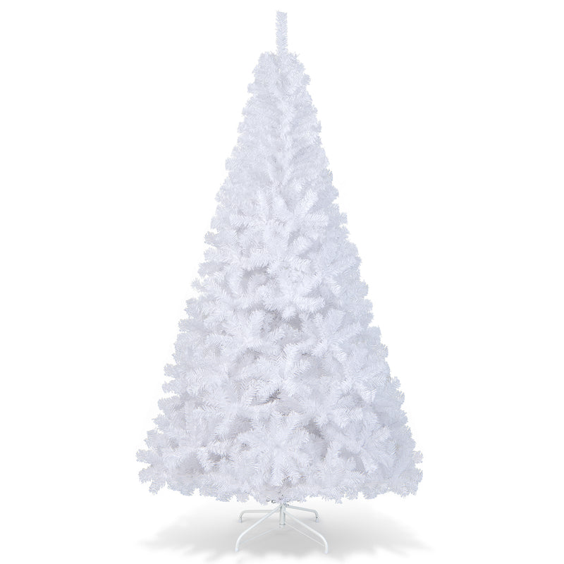 7 ft White Christmas Tree with Solid Metal Stand-7 ft