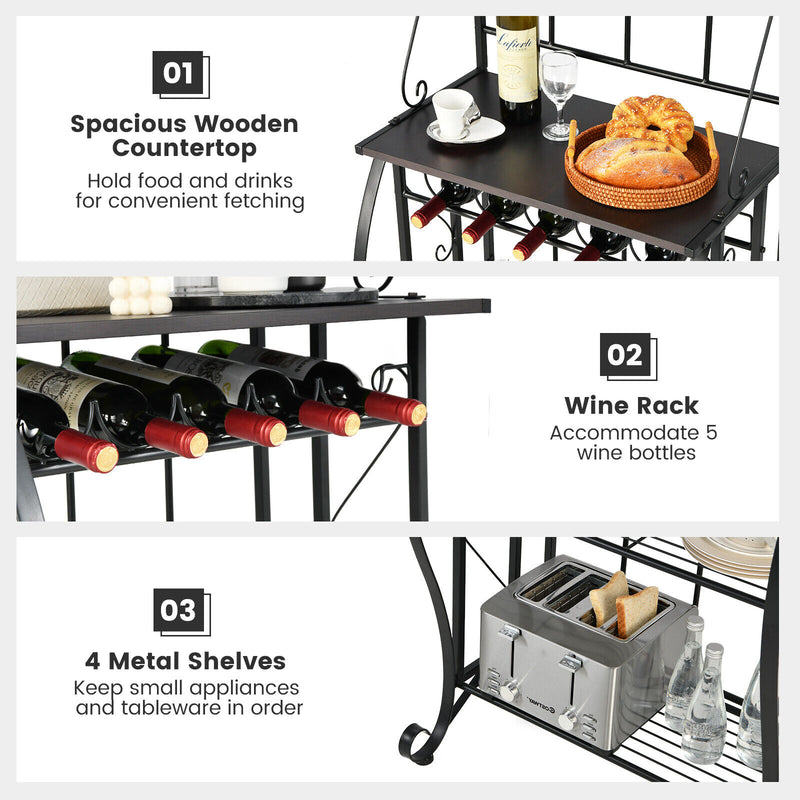 5-Tier Metal Kitchen Baker&
