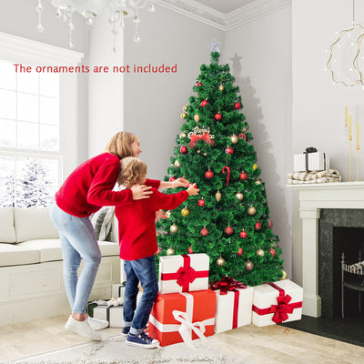 5'/6'7' LED Fiber Optic Artificial Christmas Tree w/ Top Star-7'
