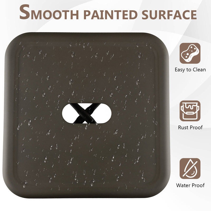 30 Inch Bar Stools Set of 4 with Square Seat and Handling Hole-Gun