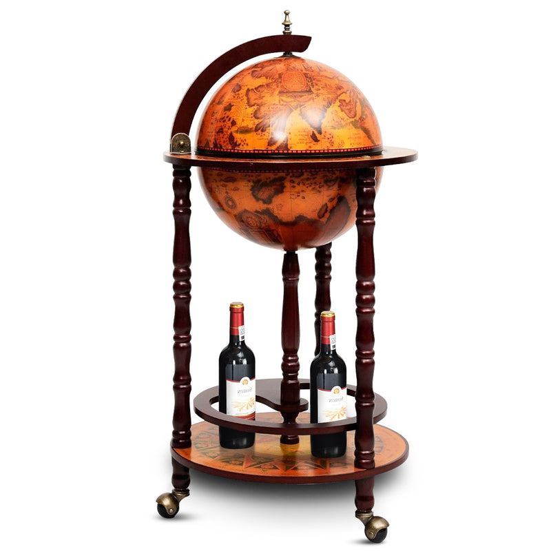 *16th Century Wood Globe Wine Bar Stand