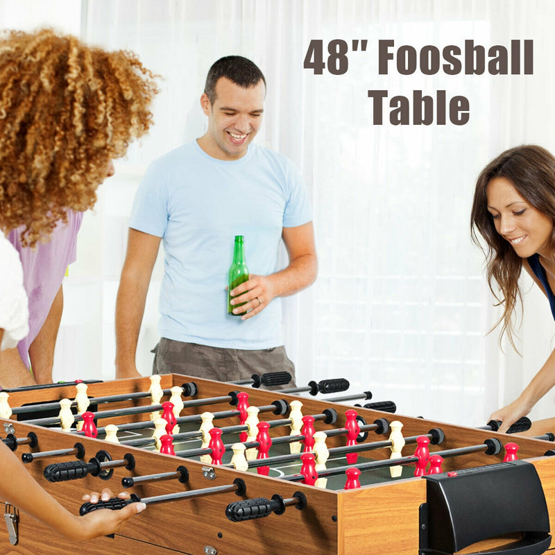 *48 Inch 3-In-1 Multi Combo Game Table with Soccer for Game Rooms