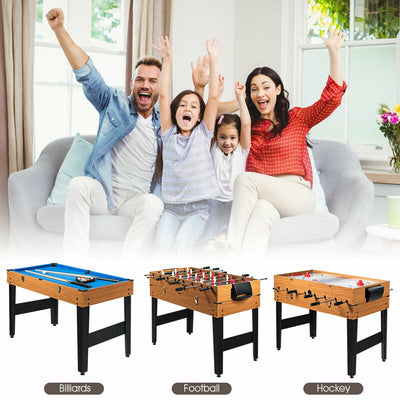 *48 Inch 3-In-1 Multi Combo Game Table with Soccer for Game Rooms