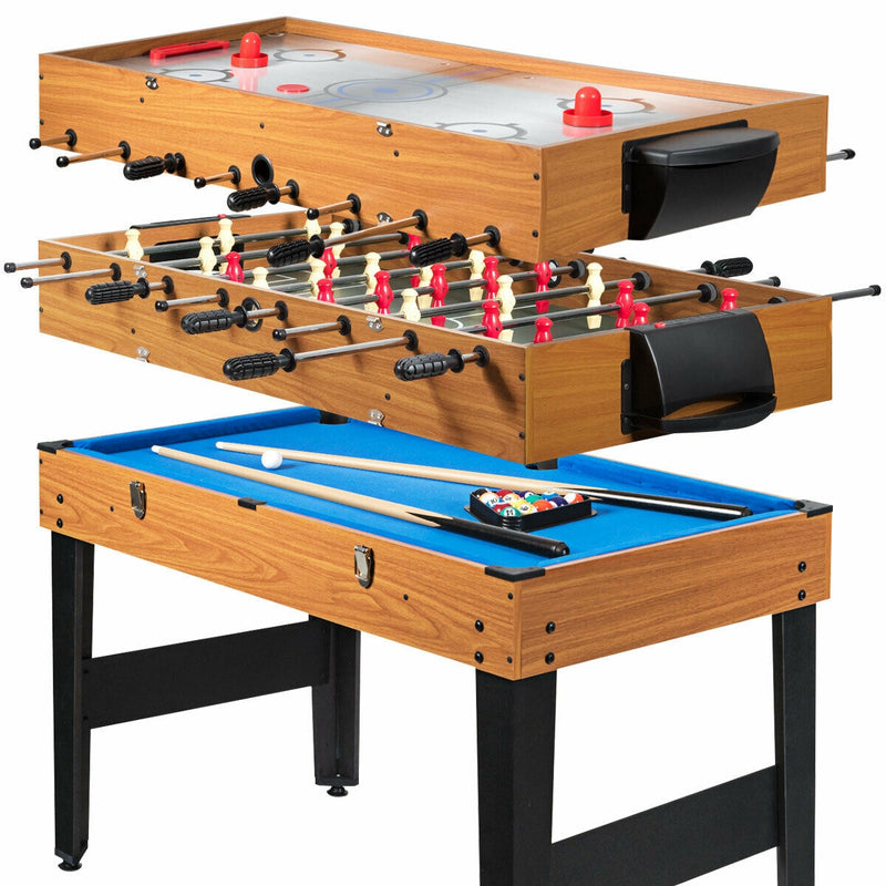*48 Inch 3-In-1 Multi Combo Game Table with Soccer for Game Rooms