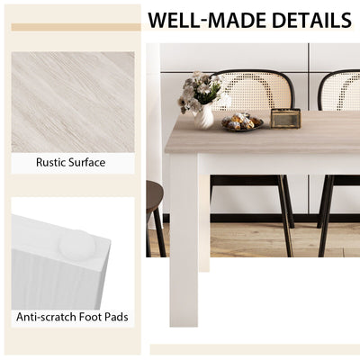 47 Inches Dining Table for Kitchen and Dining Room-Light Gray