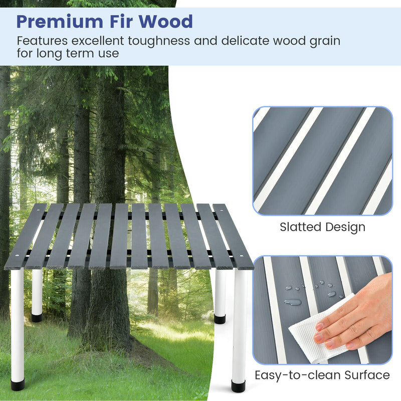 Folding Outdoor Camping Table with Carrying Bag for Picnics and Party-Gray