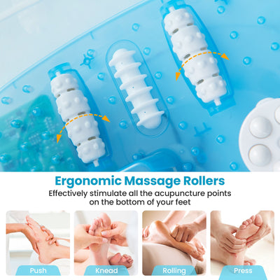 *Foot Spa Massager Tub with Removable Pedicure Stone and Massage Beads - Blue
