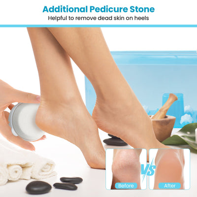 *Foot Spa Massager Tub with Removable Pedicure Stone and Massage Beads - Blue