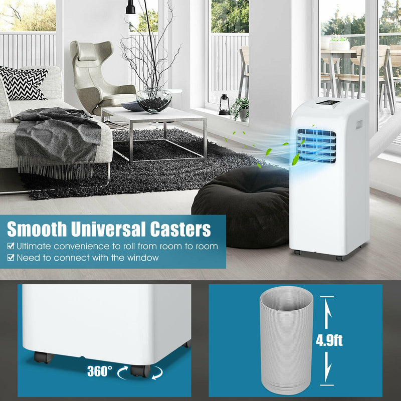 *8000 BTU(Ashrae) Portable Air Conditioner with Dehumidifier Function