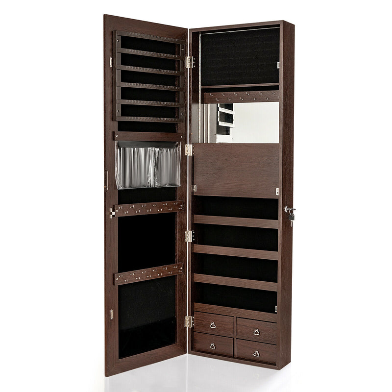 Multipurpose Storage Cabinet with 4 Drawers-Brown