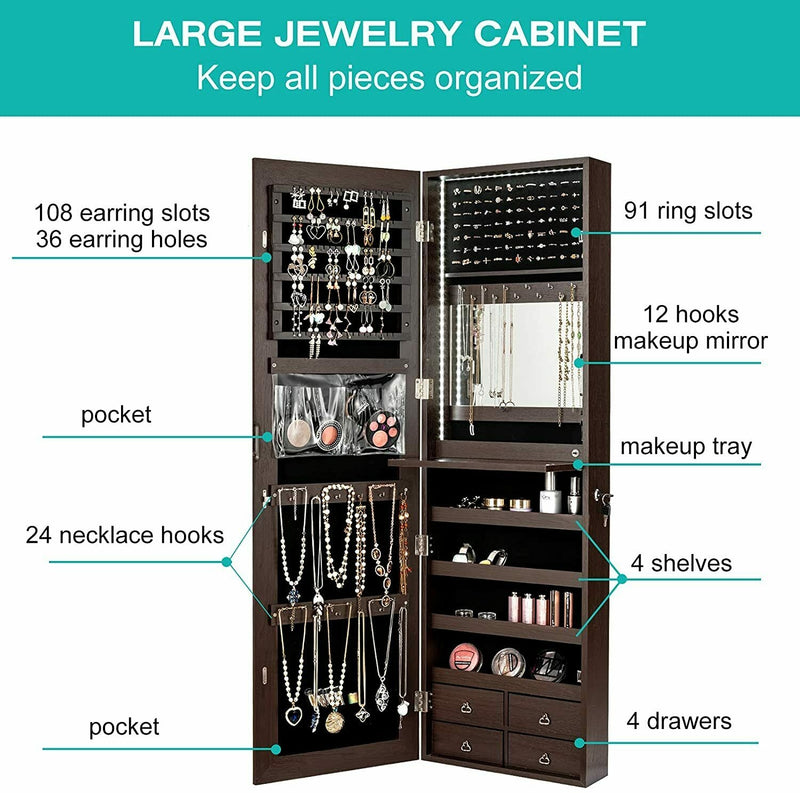 Multipurpose Storage Cabinet with 4 Drawers-Brown