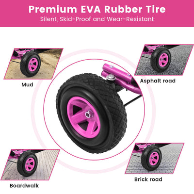 *4 Wheels Kids Ride On Pedal Powered Bike Go Kart Racer Car Outdoor Play Toy - Pink
