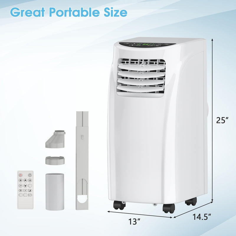 8000 BTU Portable Air Conditioner with Dehumidifier Function and Sleep Mode