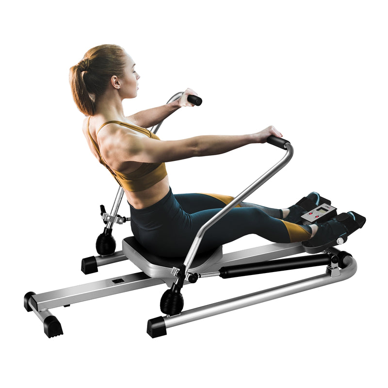 *Exercise Adjustable Double Hydraulic Resistance Rowing Machine