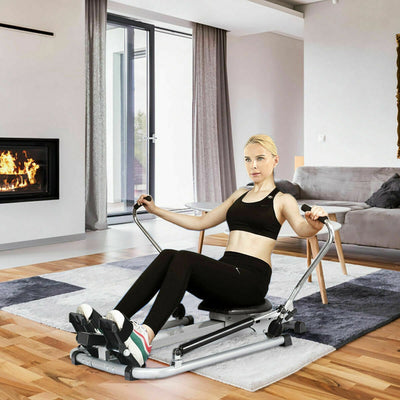 *Exercise Adjustable Double Hydraulic Resistance Rowing Machine
