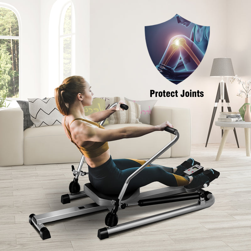 *Exercise Adjustable Double Hydraulic Resistance Rowing Machine