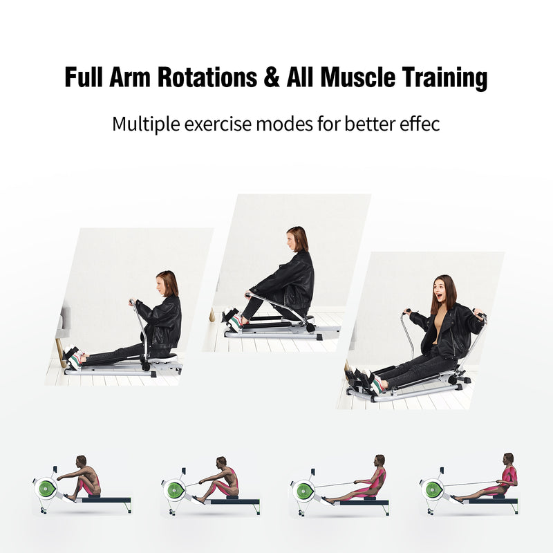 *Exercise Adjustable Double Hydraulic Resistance Rowing Machine