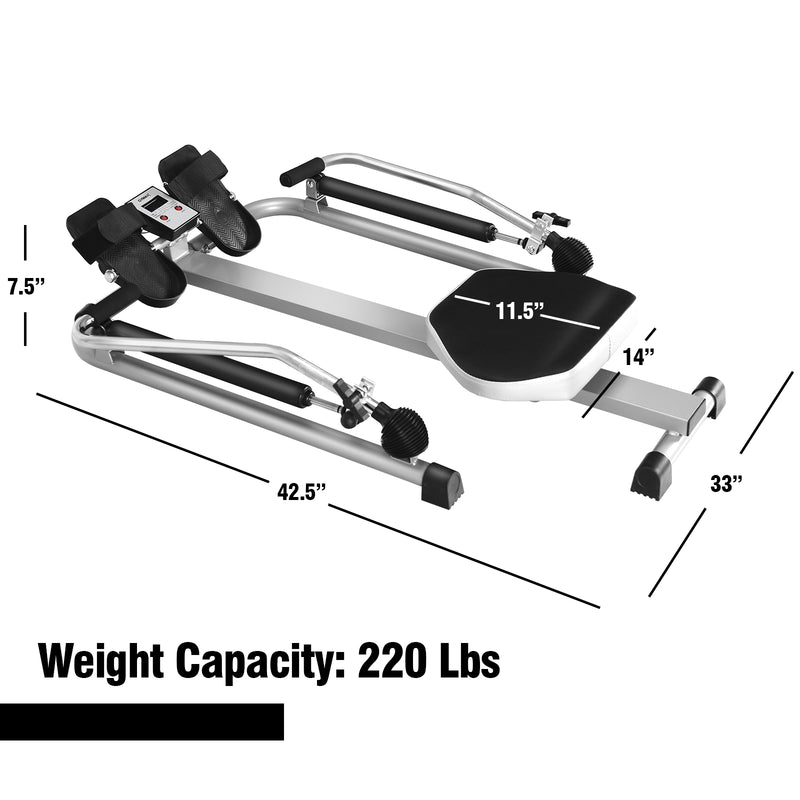*Exercise Adjustable Double Hydraulic Resistance Rowing Machine