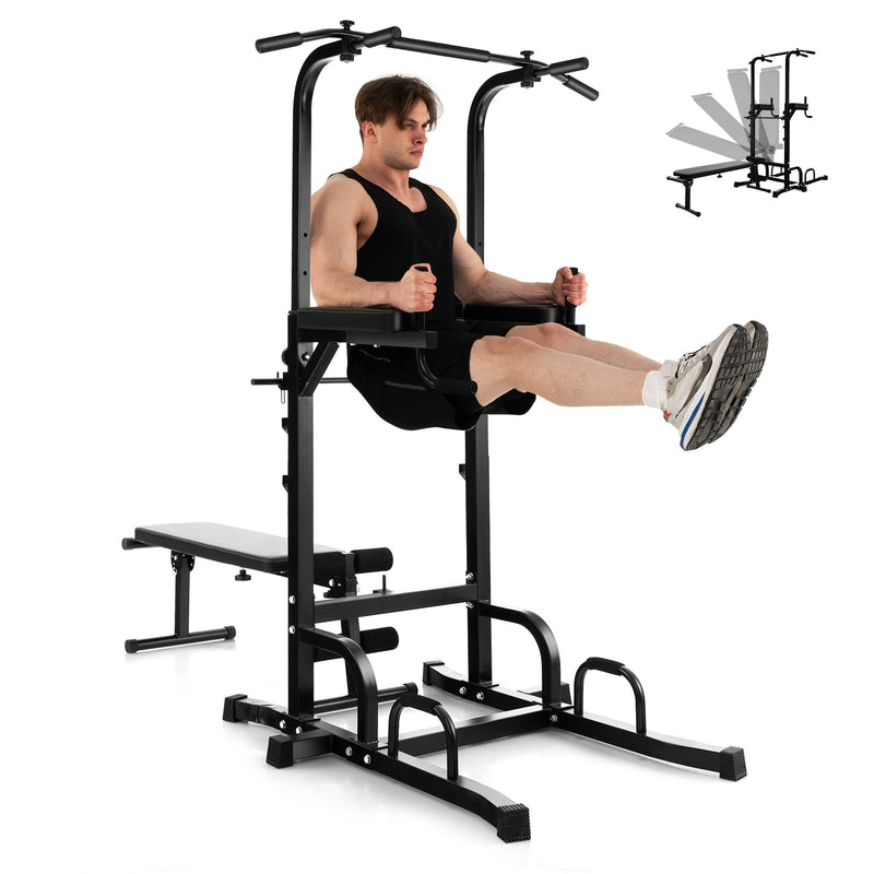 *Power Tower Pull Up Bar Stand with Adjustable Heights and Bench