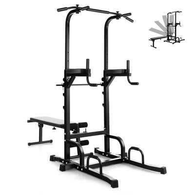 *Power Tower Pull Up Bar Stand with Adjustable Heights and Bench