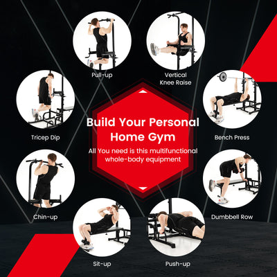 *Power Tower Pull Up Bar Stand with Adjustable Heights and Bench