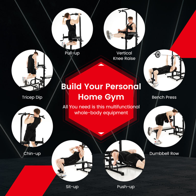 *Power Tower Pull Up Bar Stand with Adjustable Heights and Bench